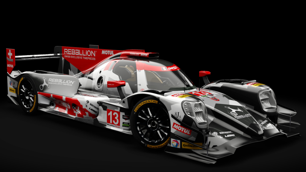 2016 Oreca 07 LMP2, skin 2017 #13 Rebellion Racing Team IMSA