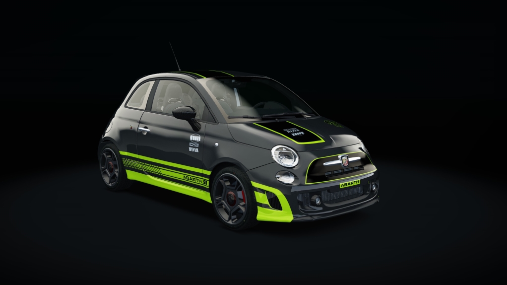 Abarth 500 EsseEsse Step1, skin black_neon