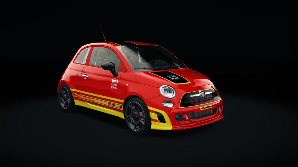 Abarth 500 EsseEsse Step1, skin red_yellow