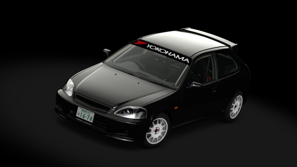 Honda Civic EK Cup, skin Flamenco_Black_Pearl