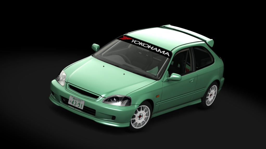 Honda Civic EK Cup, skin Midori_Green_Pearl