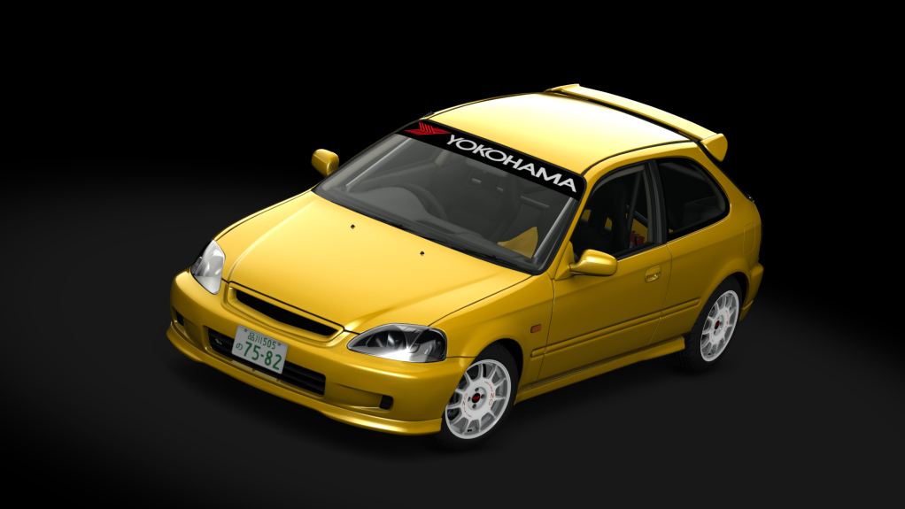 Honda Civic EK Cup, skin Sunlight_Yellow