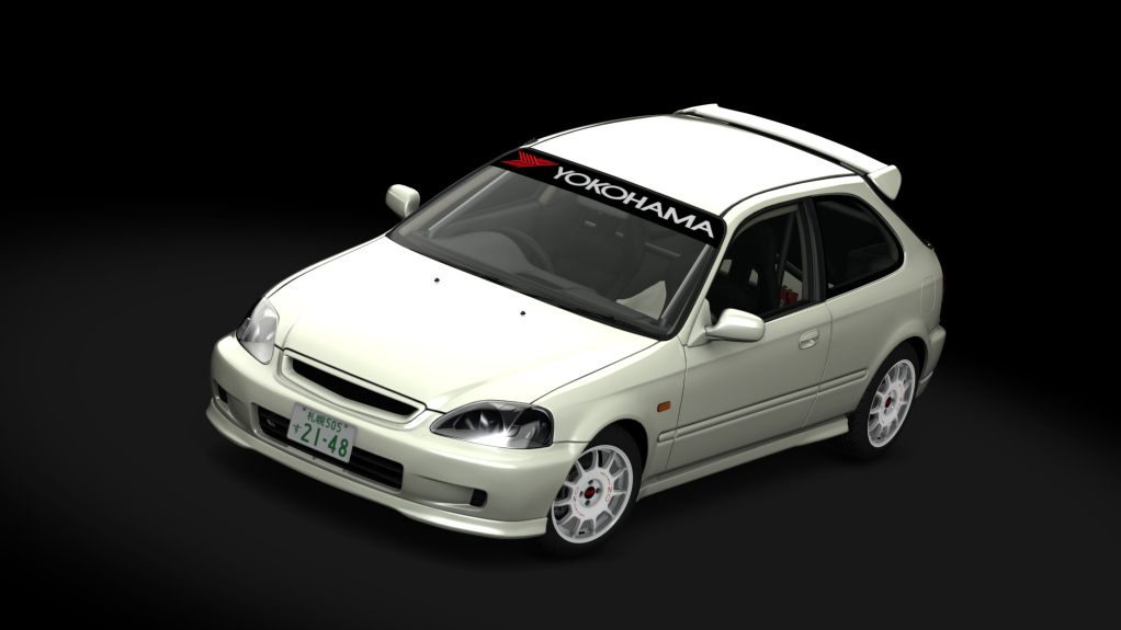 Honda Civic EK Cup, skin Taffeta_White