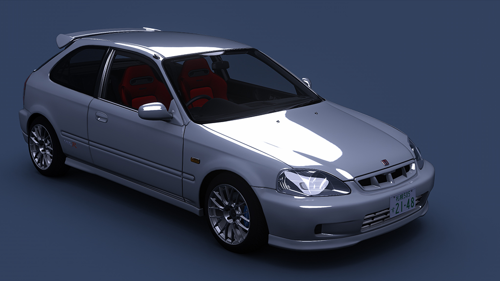 Honda Civic Type R (EK9) Turbo ver. 2, skin Taffeta_White