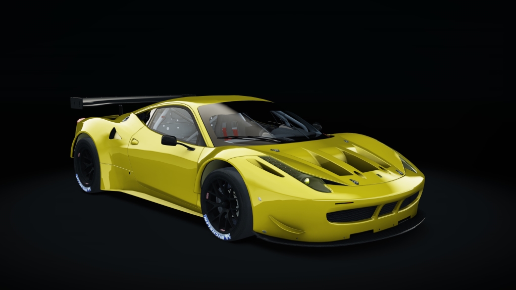 Ferrari 458 GT2, skin yellow