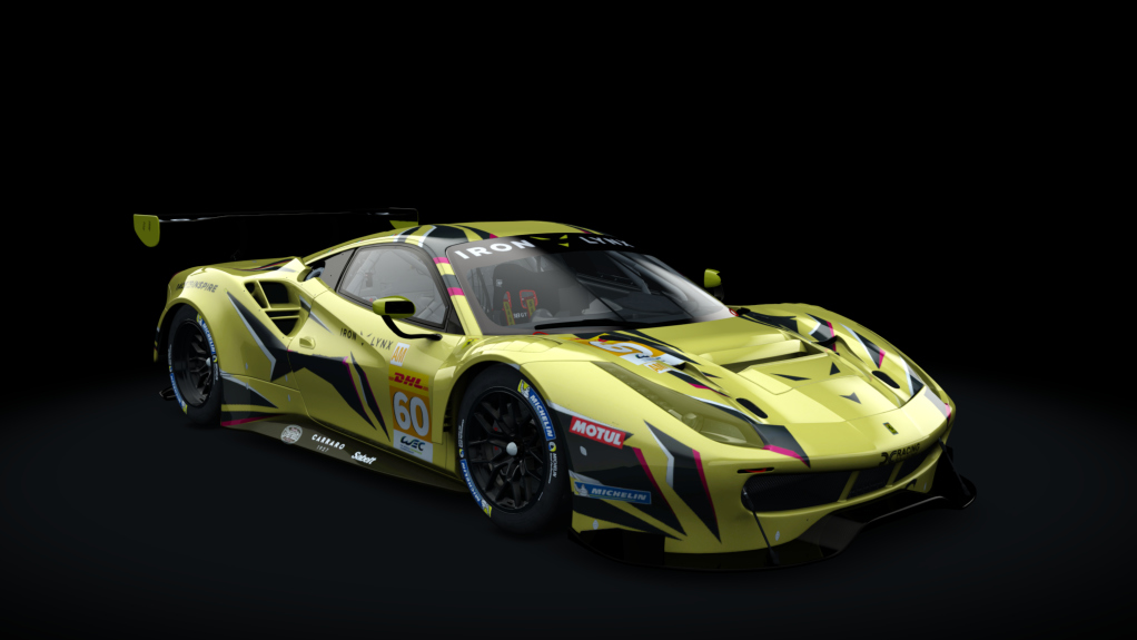 Ferrari 488 GT3 ACC, skin 2022 #60 WEC Iron Lynx