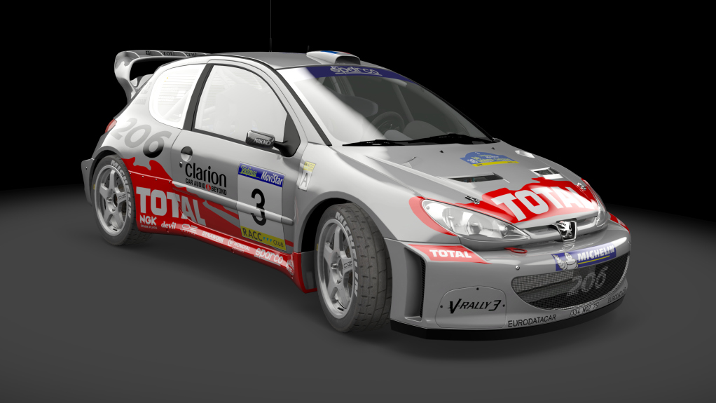 Peugeot 206 WRC, skin Gilles_Panizzi_Catalunya_2002