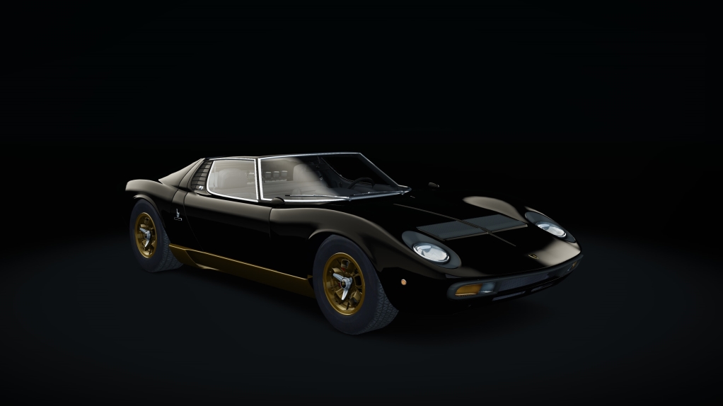 Lamborghini Miura P400 SV, skin Nero_Cangiante_Gold