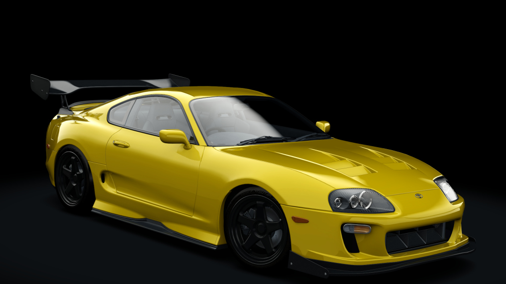 Toyota Supra MKIV Time Attack, skin lightning_yellow_carbon