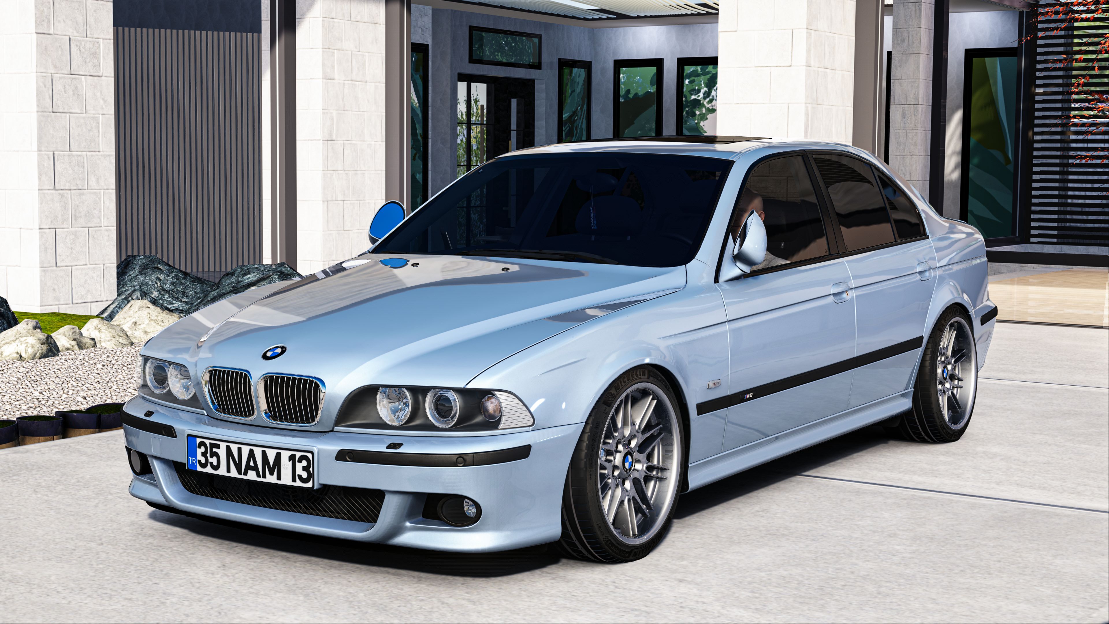 MMPOWER BMW E39 M5, skin silverstone_met