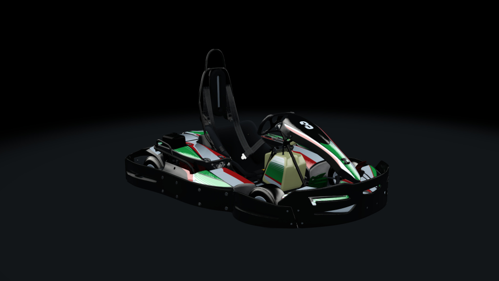 Sodi SR4/5 kart, indoor GX270, skin 203_greenred