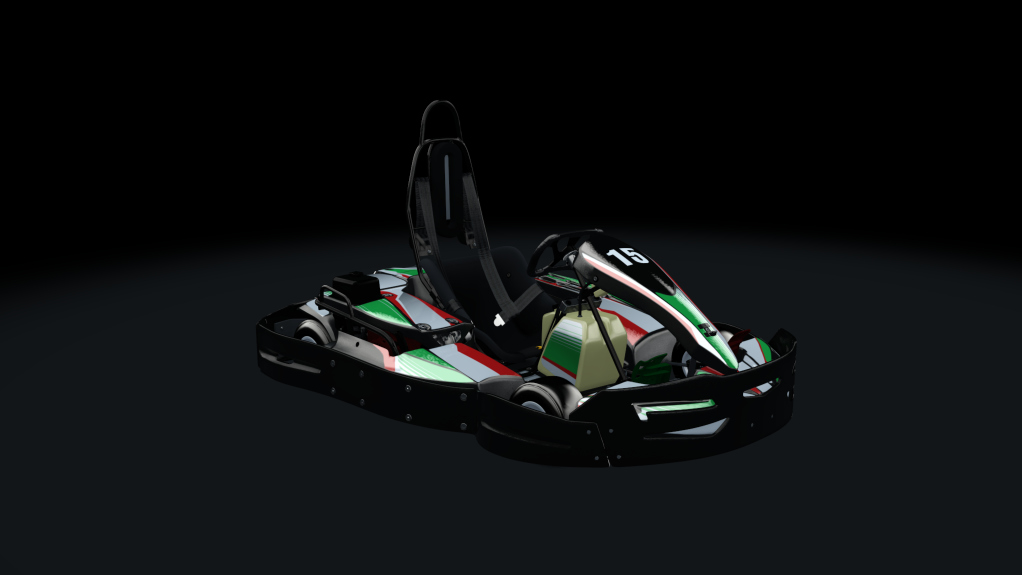 Sodi SR4/5 kart, indoor GX200, skin 215_greenred