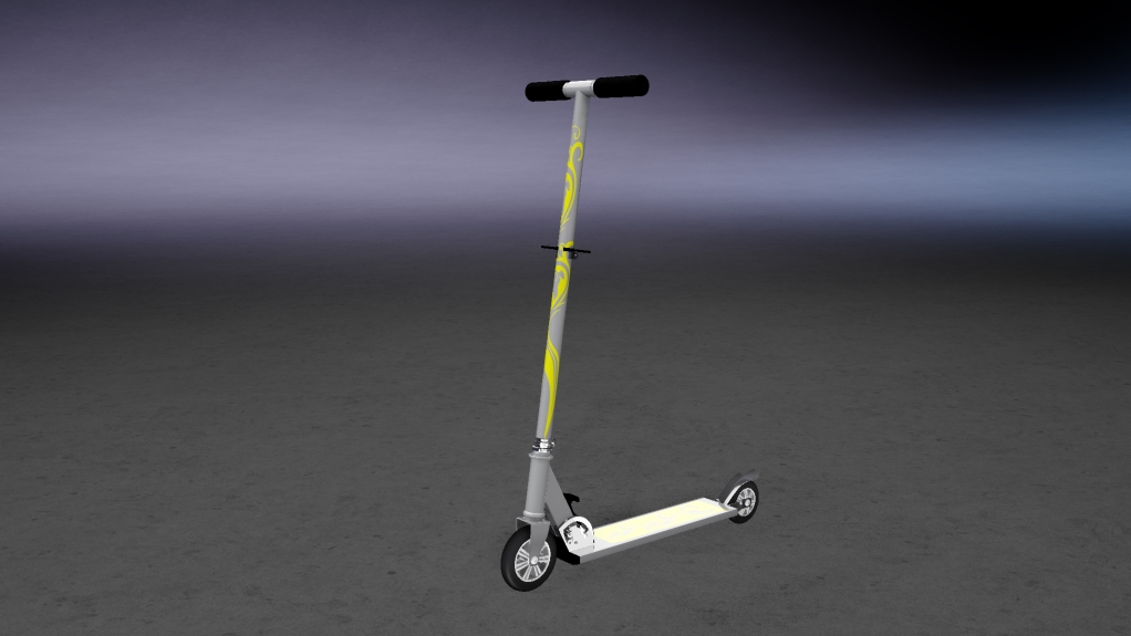 kick scooter, skin yellow