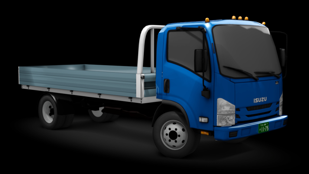 τraffic jp - Isuzu NPR Flatbed, skin blue