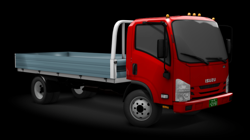 τraffic jp - Isuzu NPR Flatbed, skin red