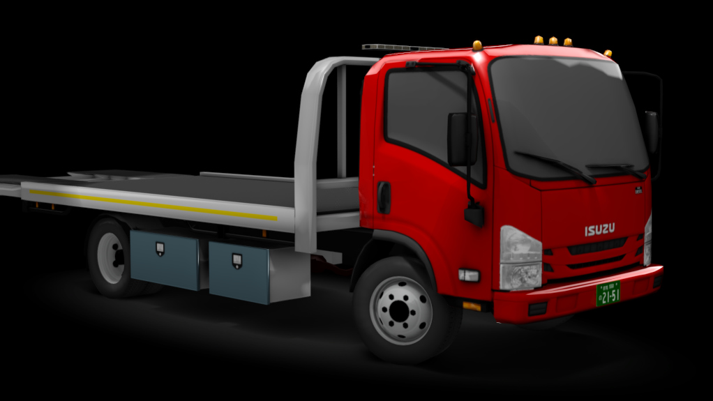 τraffic jp - Isuzu NPR Hauler, skin red