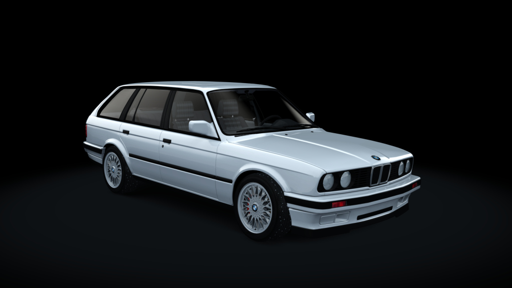 BMW E30 Touring Winter Drift, skin white